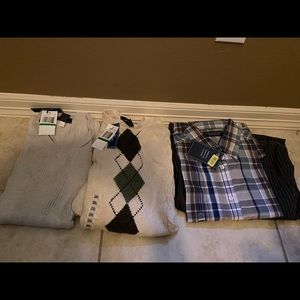 Men’s sweaters and shirts